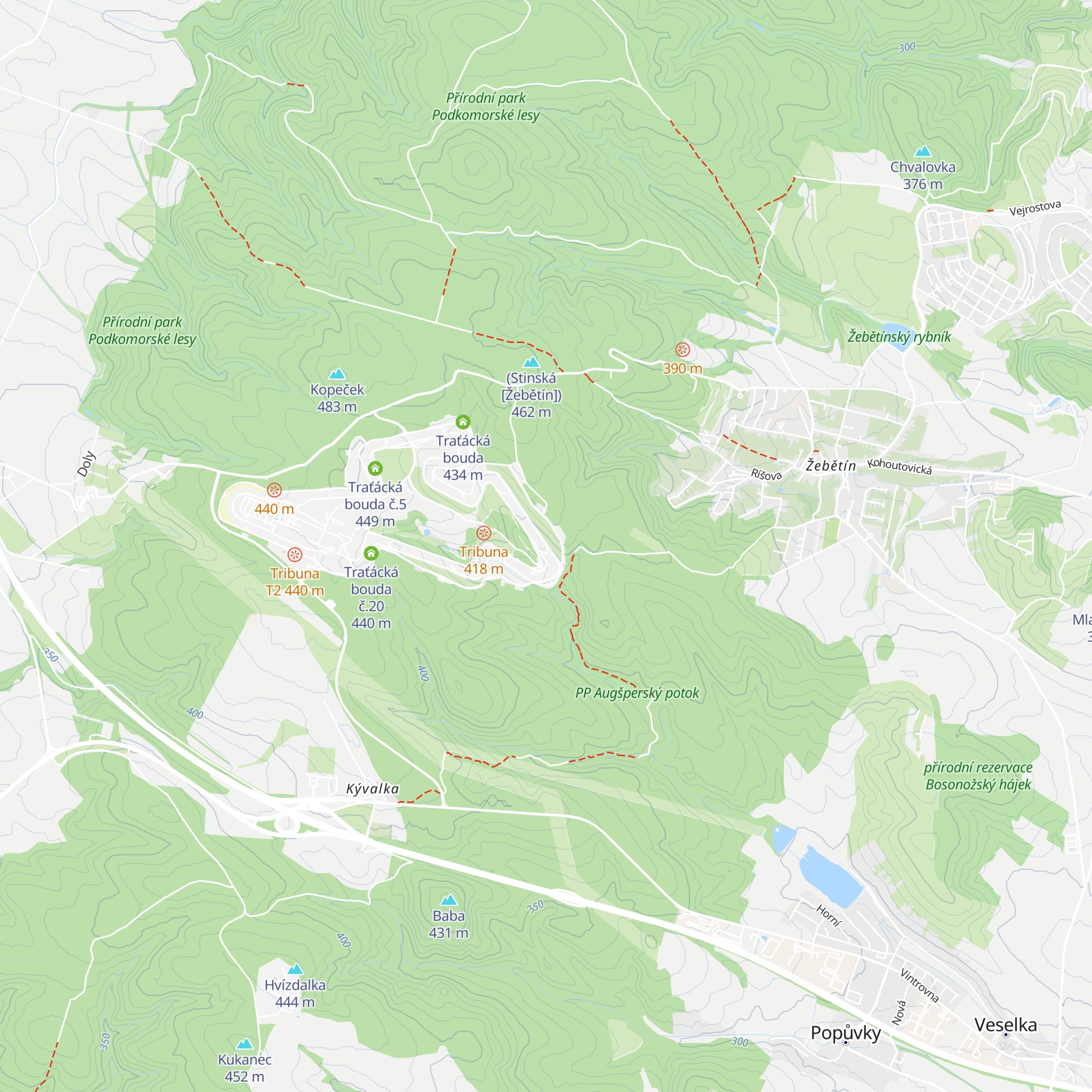 Traťácká bouda č.14 map