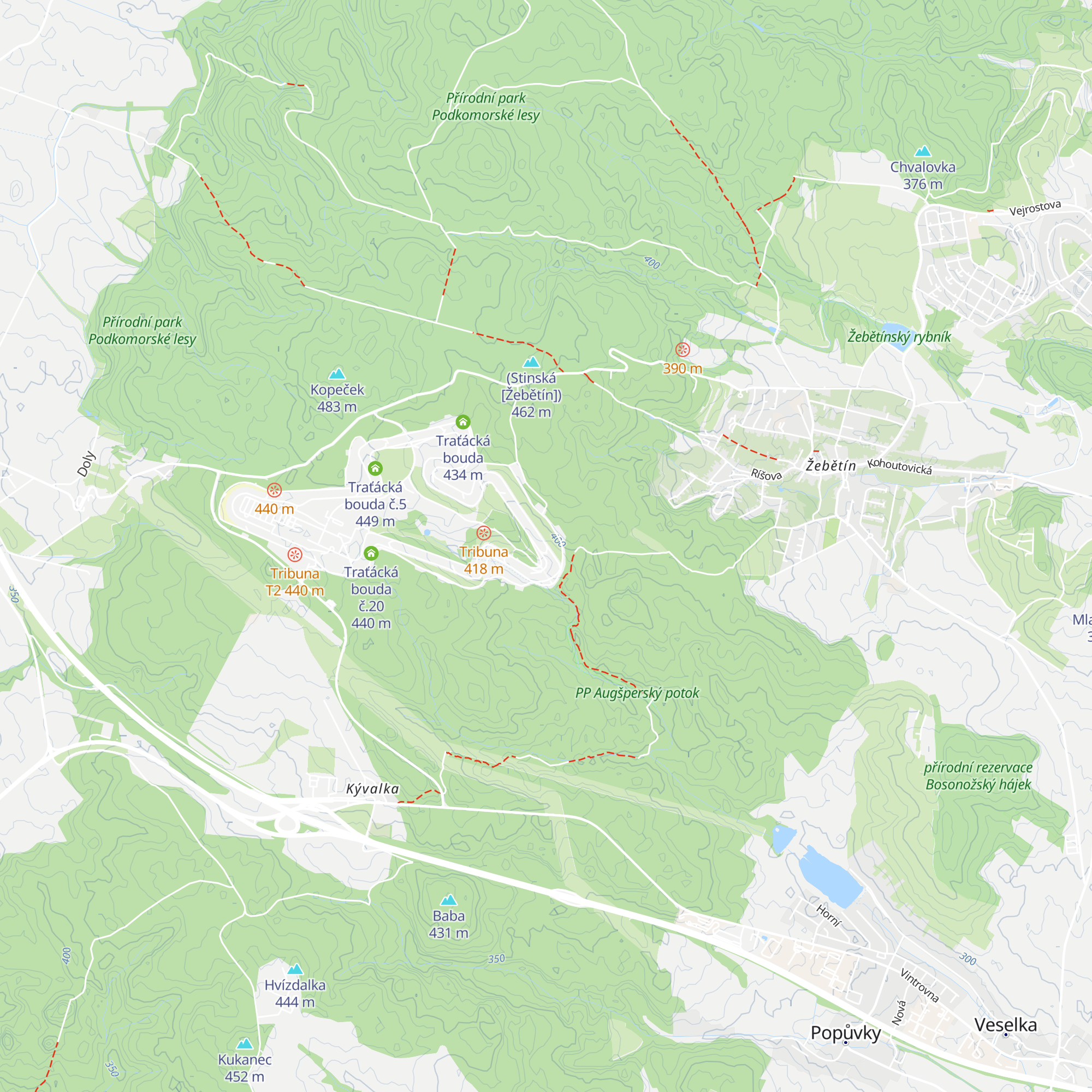 Traťácká bouda č.14 map
