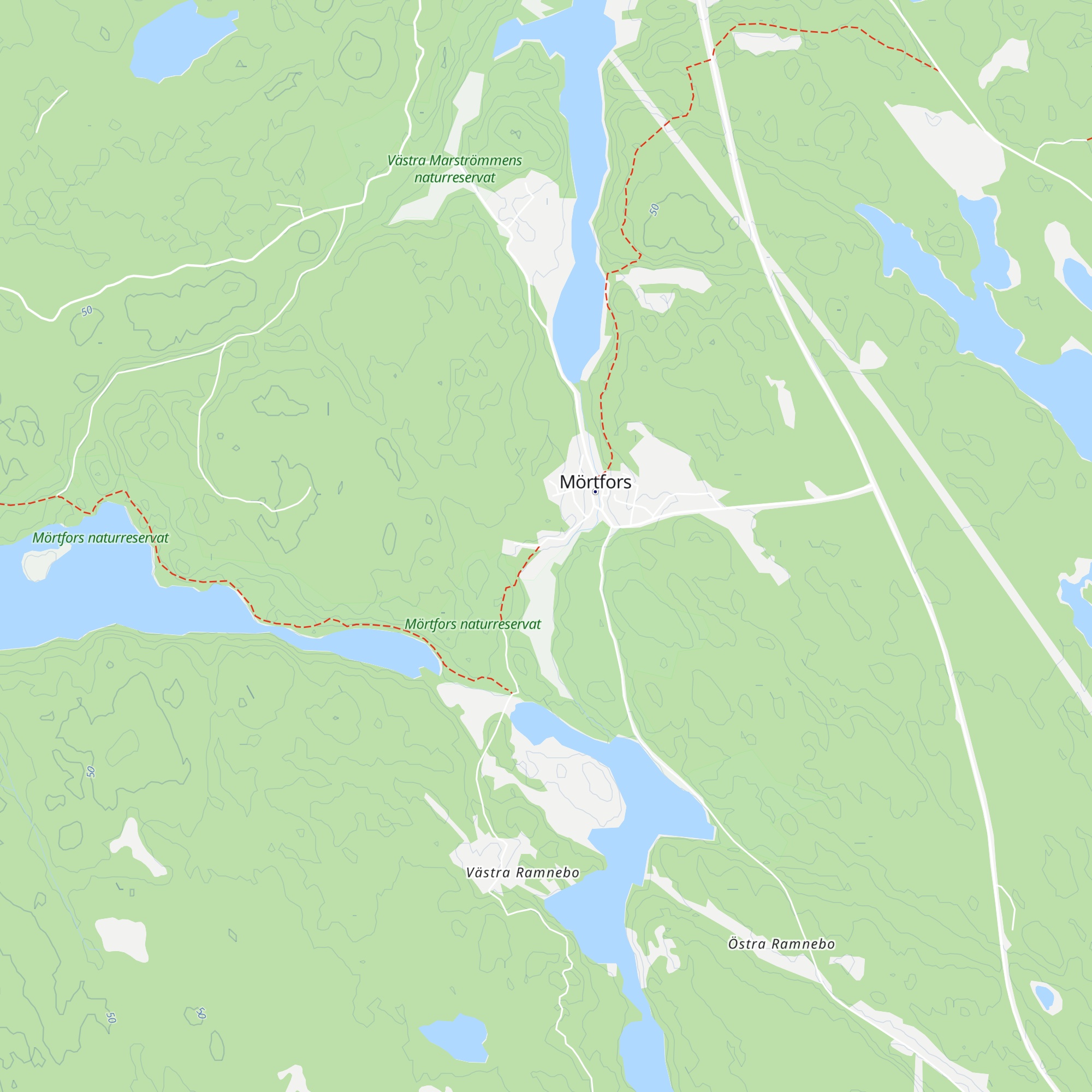 Mörtfors map
