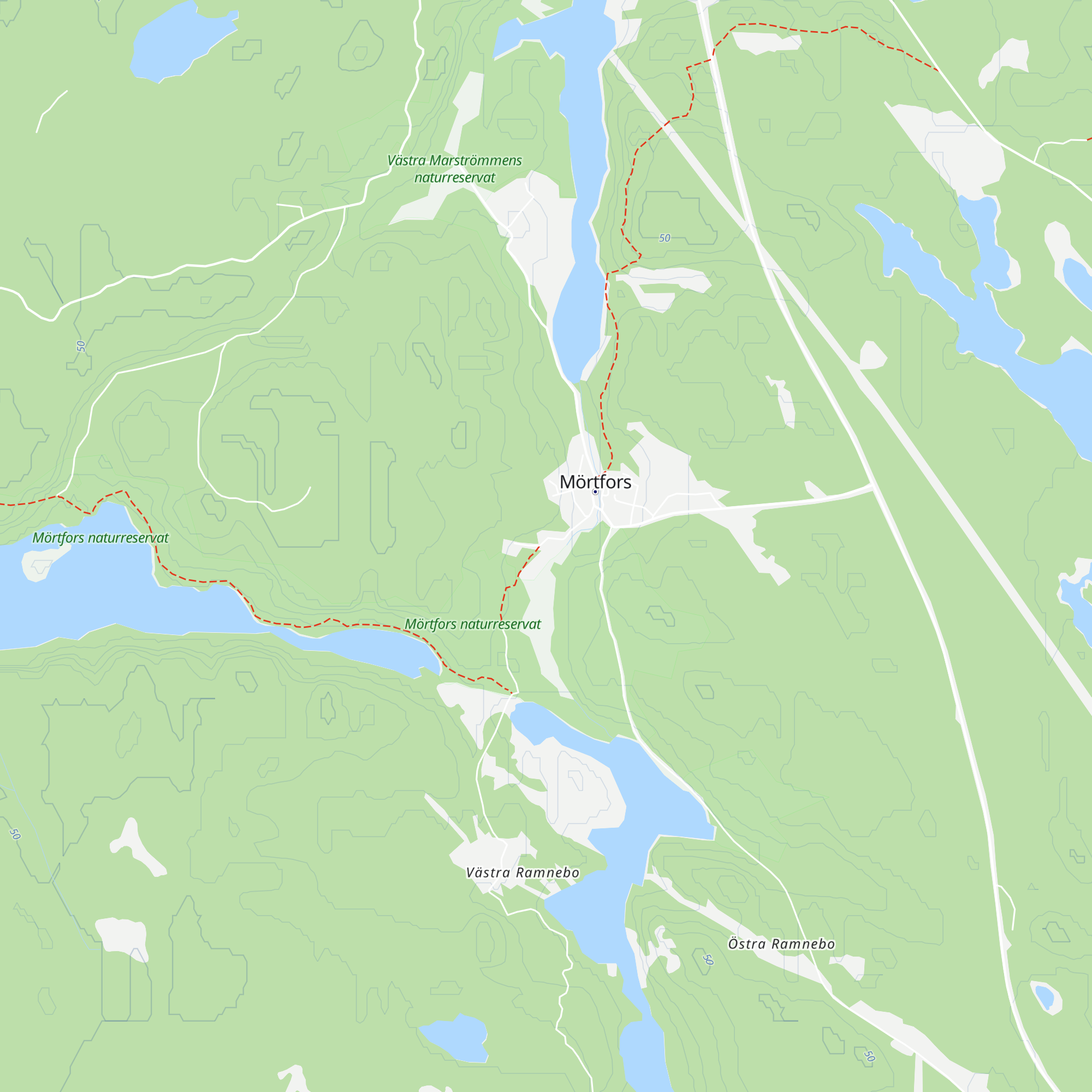 Mörtfors map