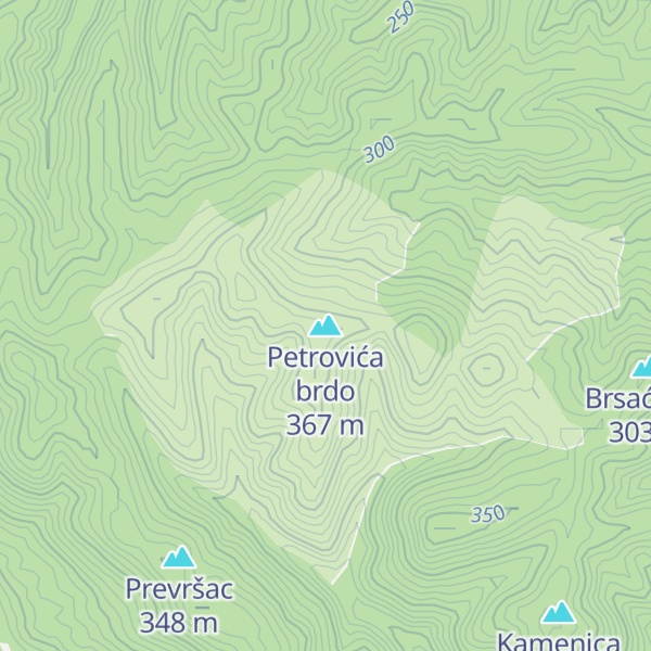 Map of Petrovića brdo