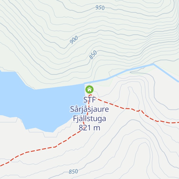 Map of STF Sårjåsjaure Fjällstuga