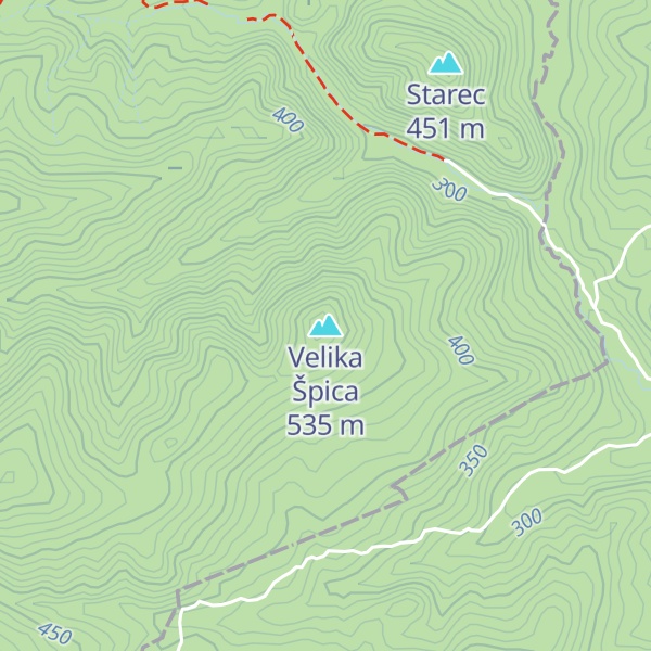 Map of Velika Špica