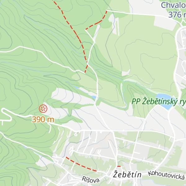 Map of Skautská základna a klubovna Bažantnice Žebětín