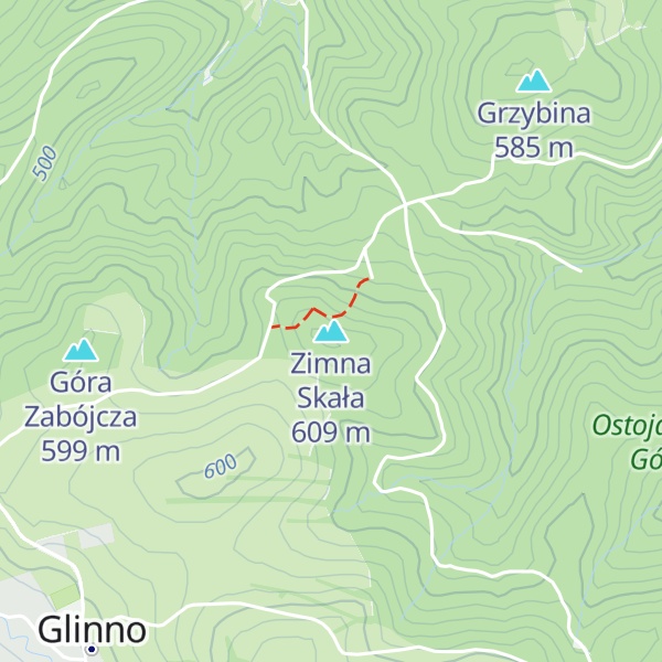 Map of Zimna Skała