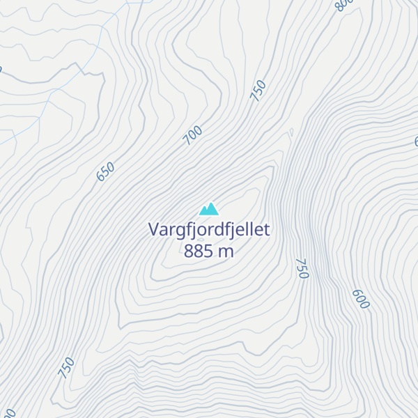 Map of Vargfjordfjellet