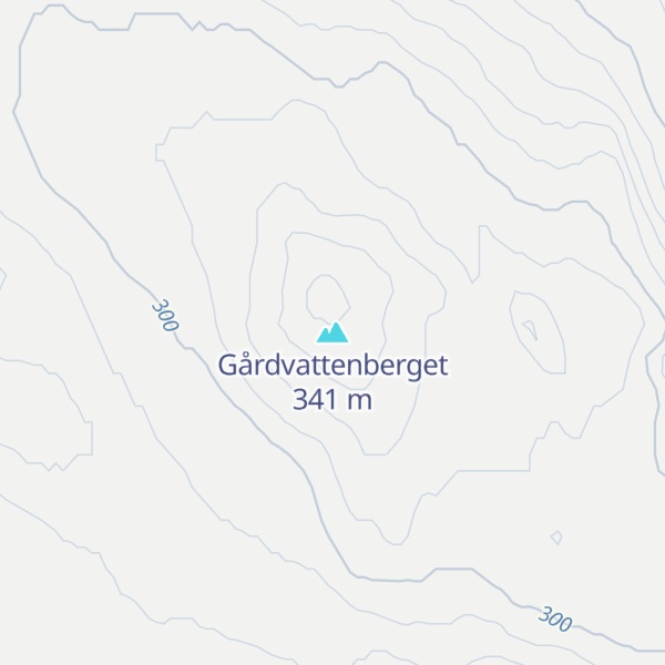 Map of Gårdvattenberget