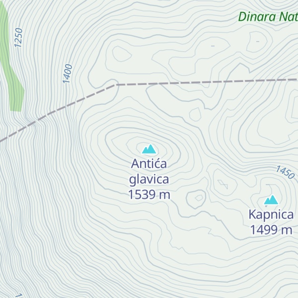 Map of Antića glavica