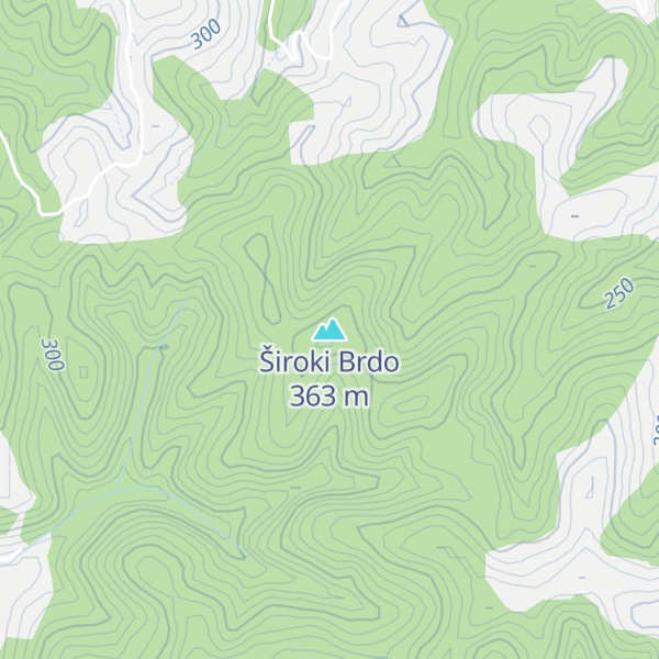 Map of Široki Brdo