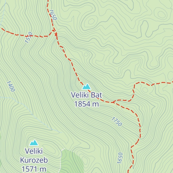 Map of Veliki Bat