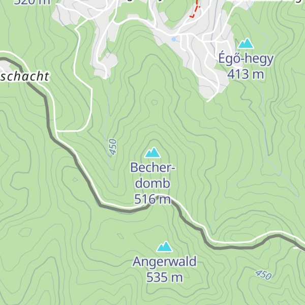 Map of Becher-domb