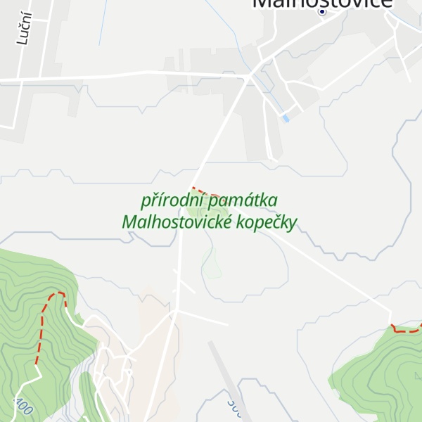 Map of Malhostovická pecka