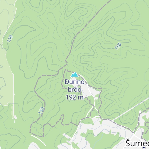 Map of Đurino brdo
