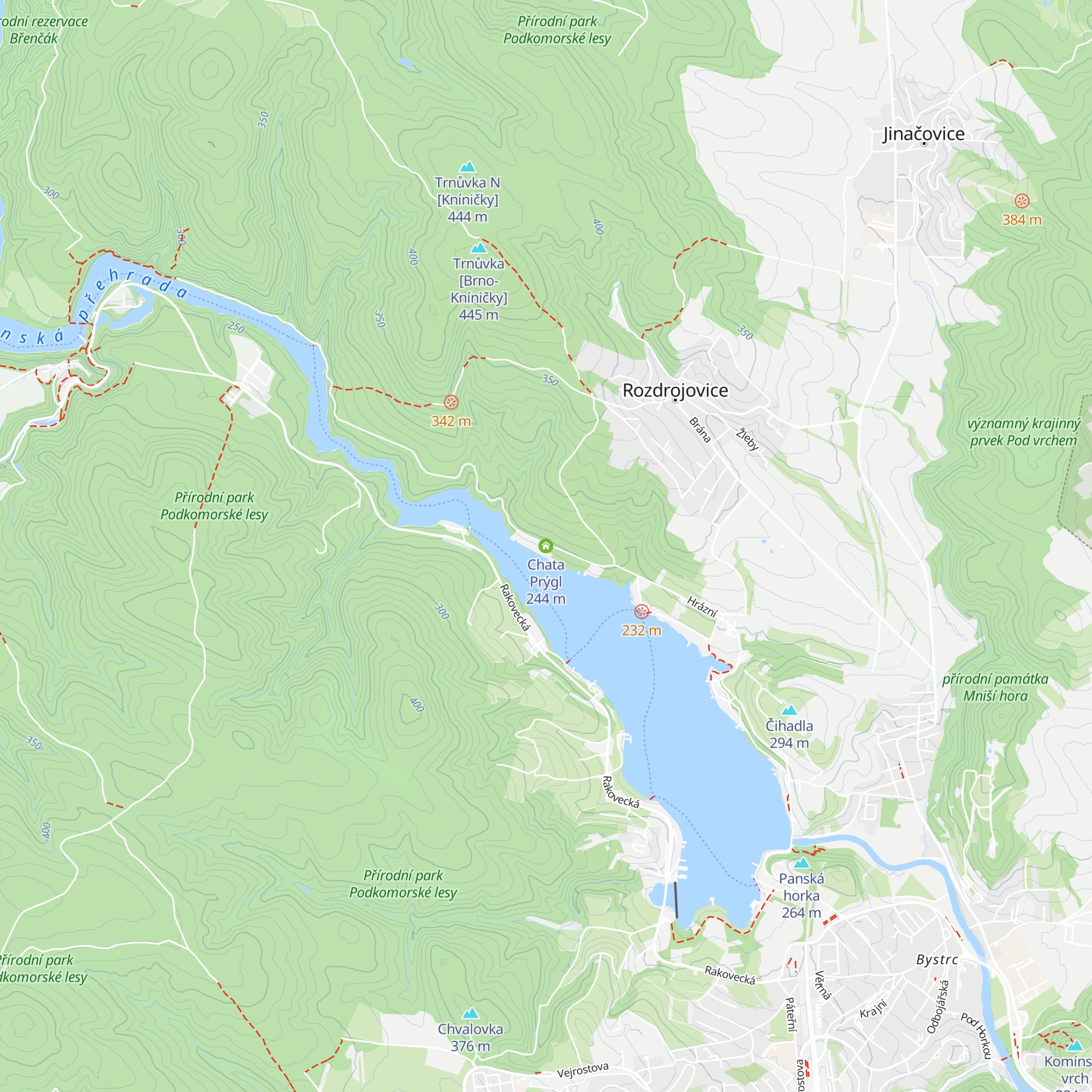 Chata Prýgl map
