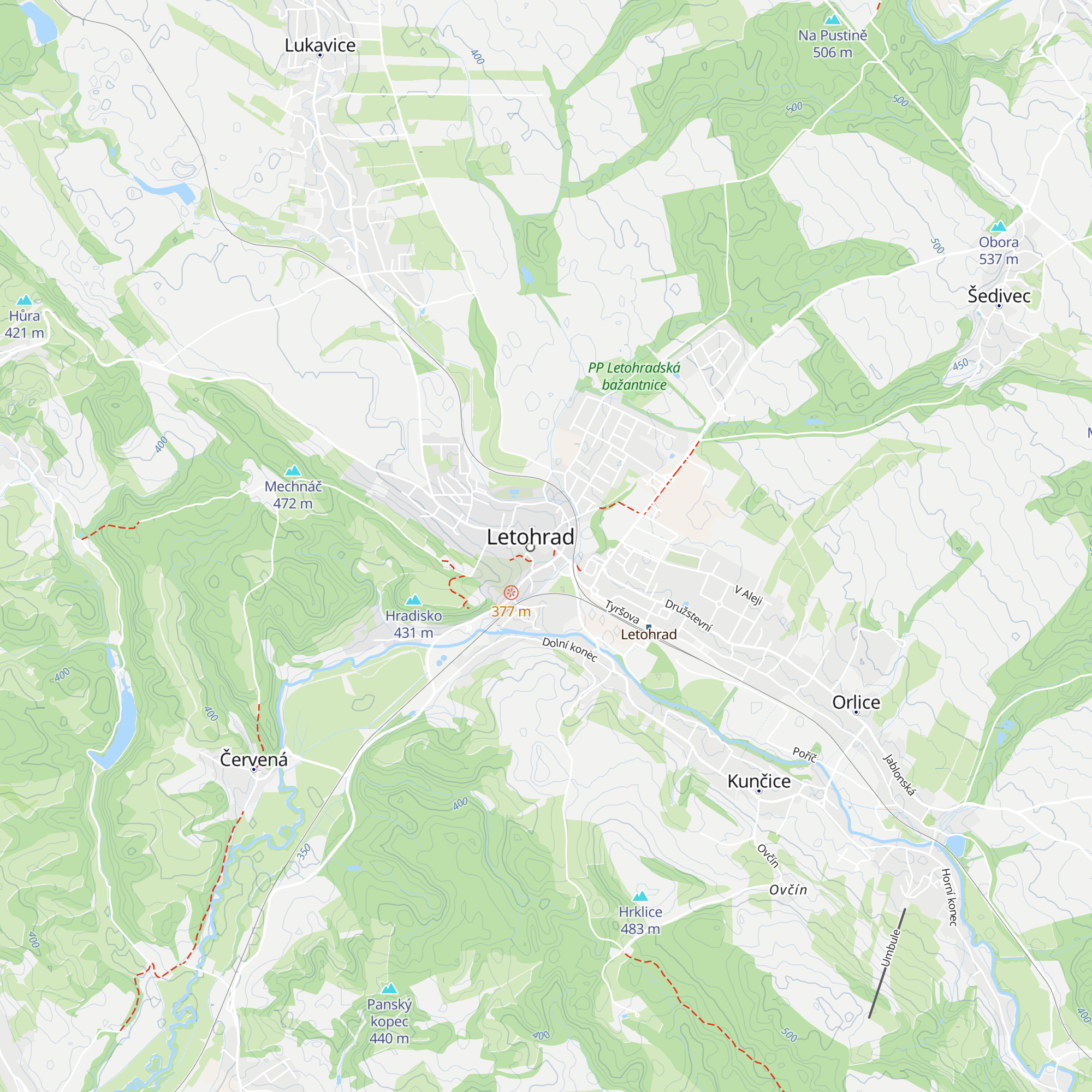 Informační centrum Letohrad map