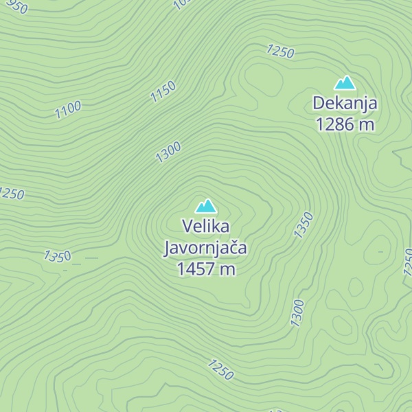 Map of Velika Javornjača