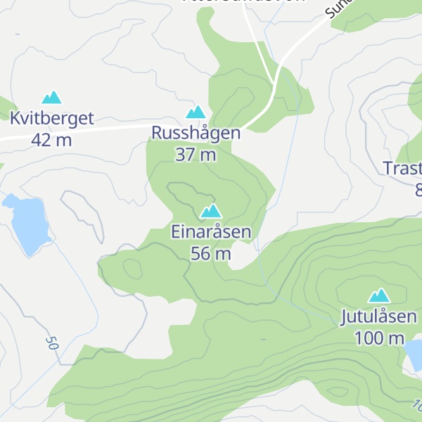 Map of Einaråsen
