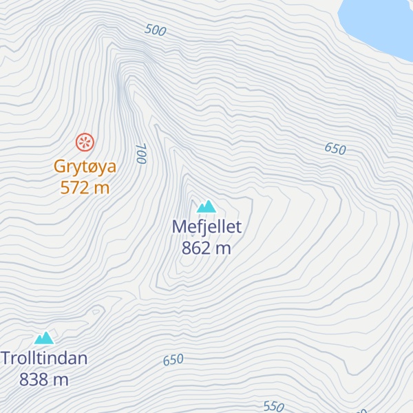 Map of Mefjellet