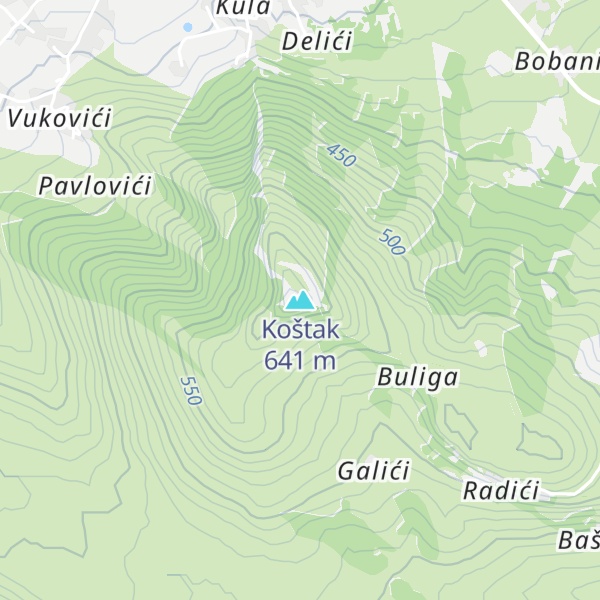 Map of Koštak