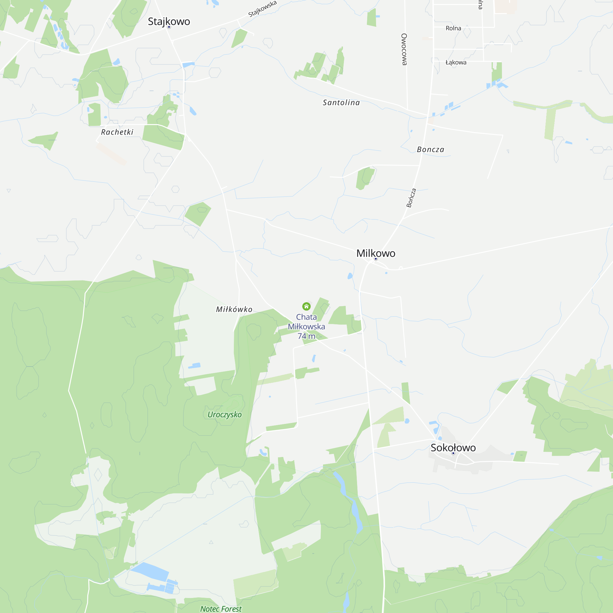 Chata Miłkowska map
