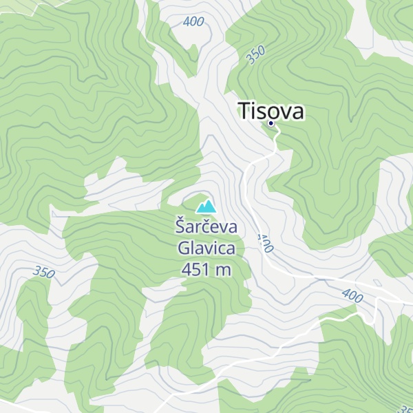 Map of Šarčeva Glavica