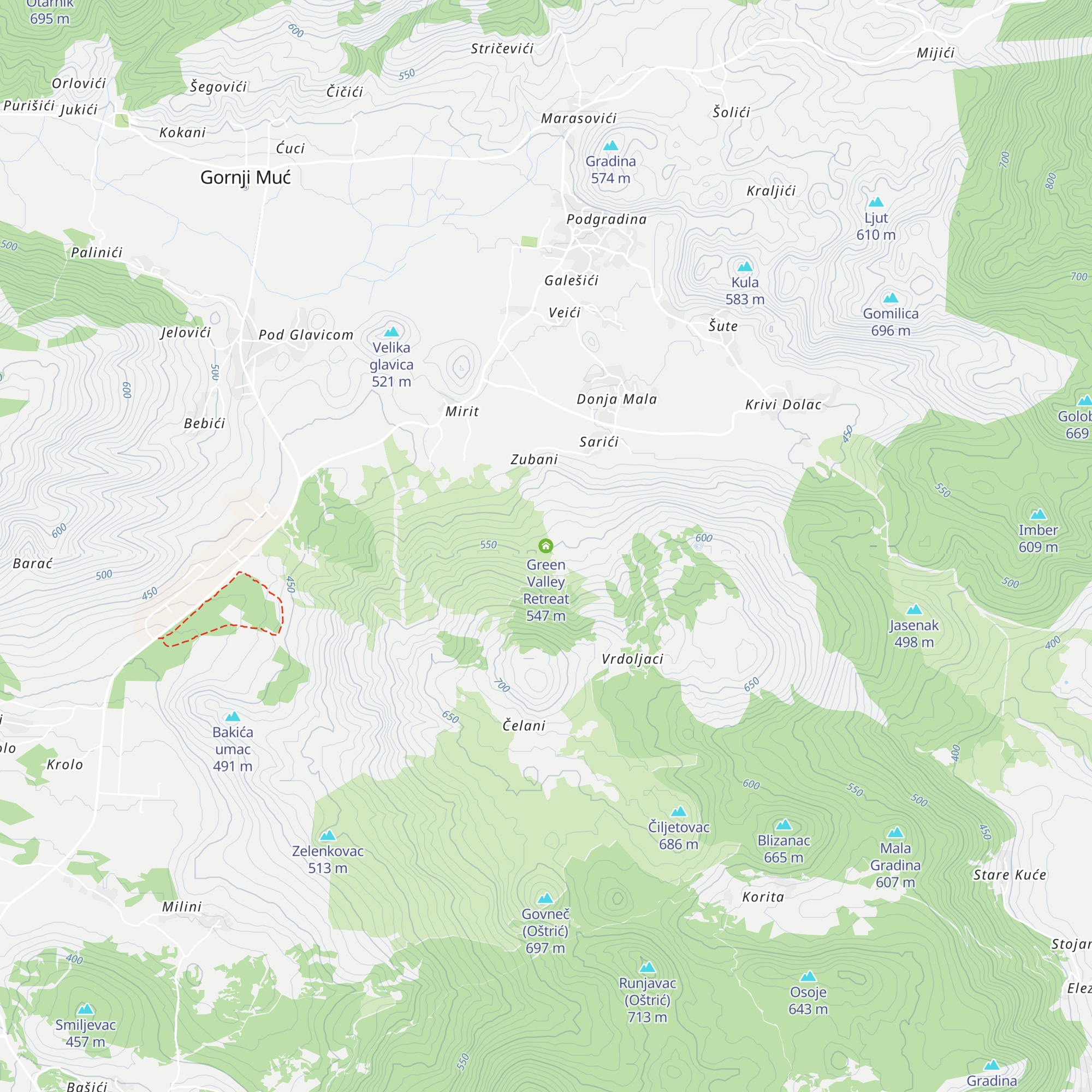 Green Valley Retreat map