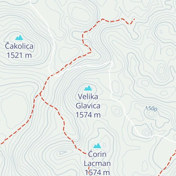 Map of Velika Glavica