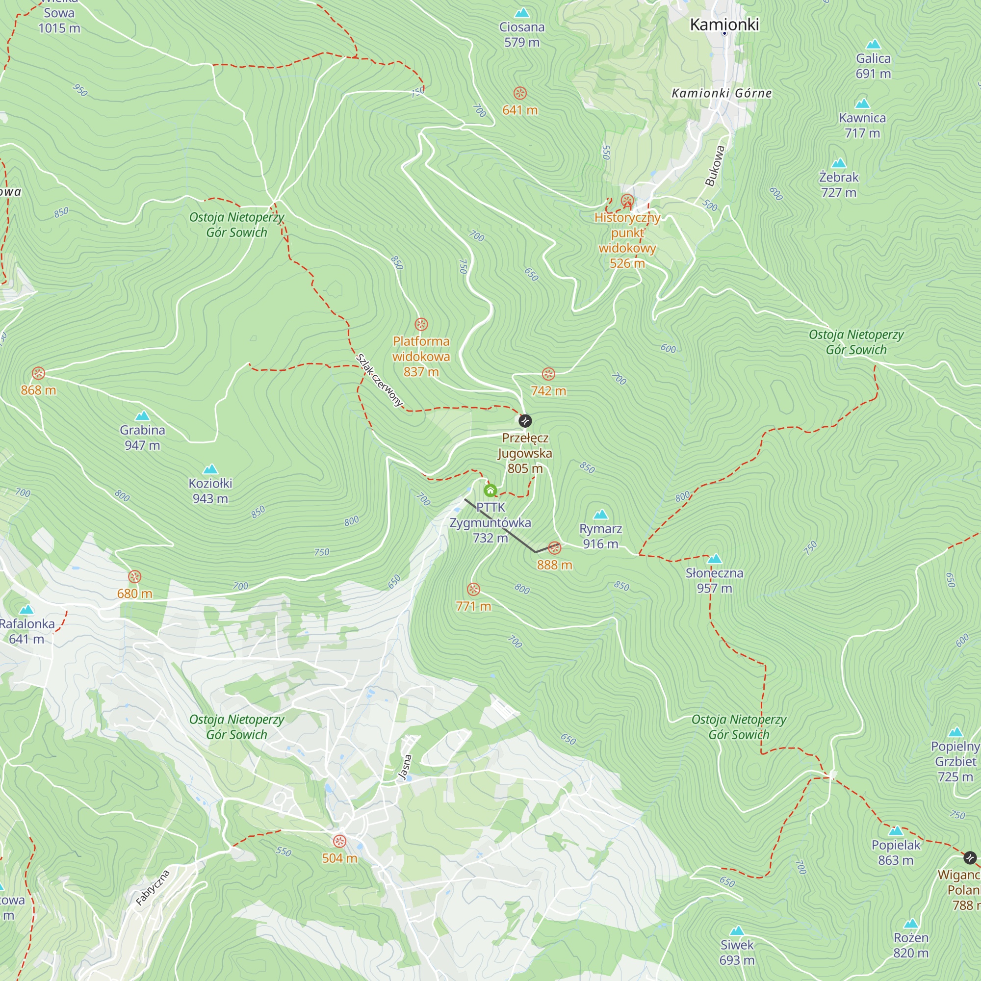 PTTK Zygmuntówka map