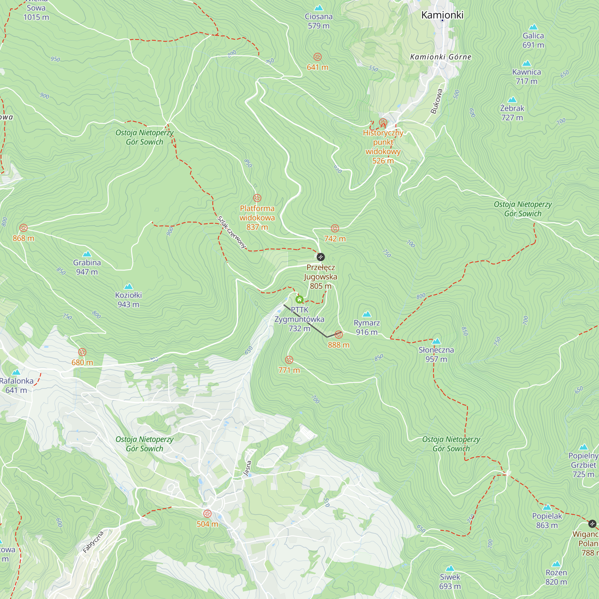 PTTK Zygmuntówka map