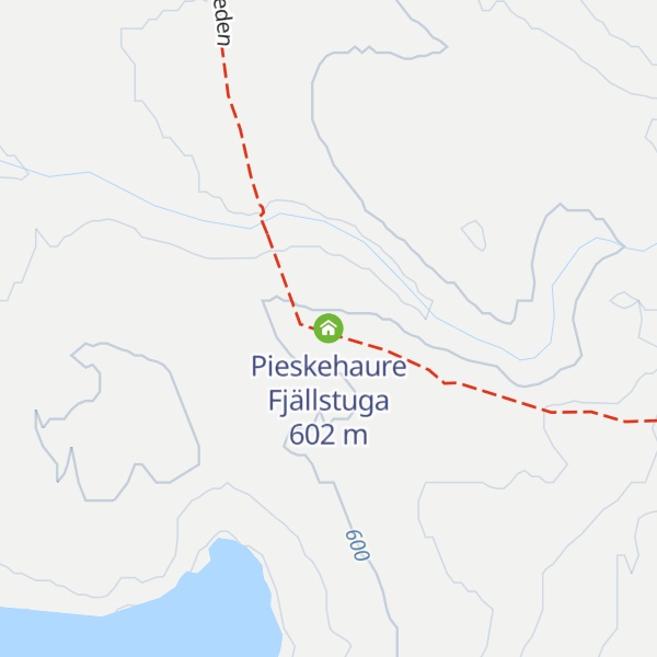 Map of Pieskehaure Fjällstuga