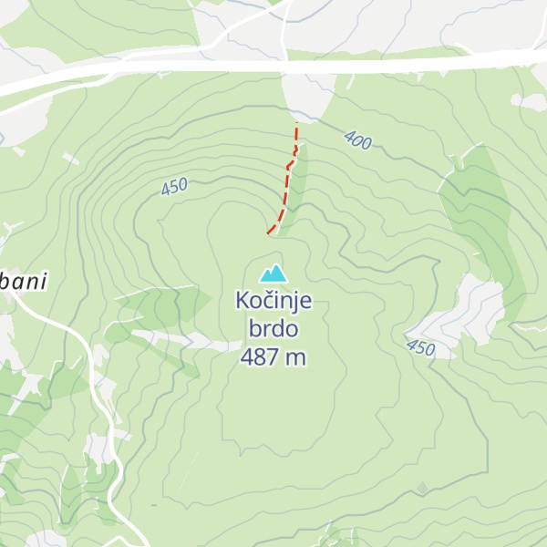 Map of Kočinje brdo