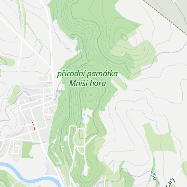Map of Mniší hora