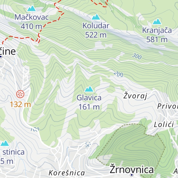 Map of Glavica