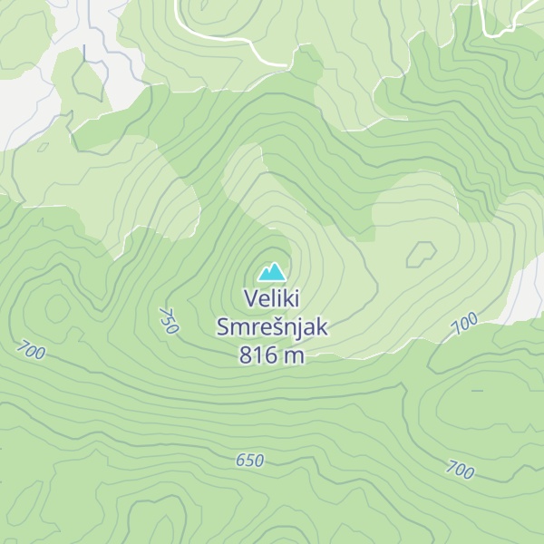 Map of Veliki Smrešnjak