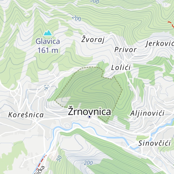 Map of Osmatračnica