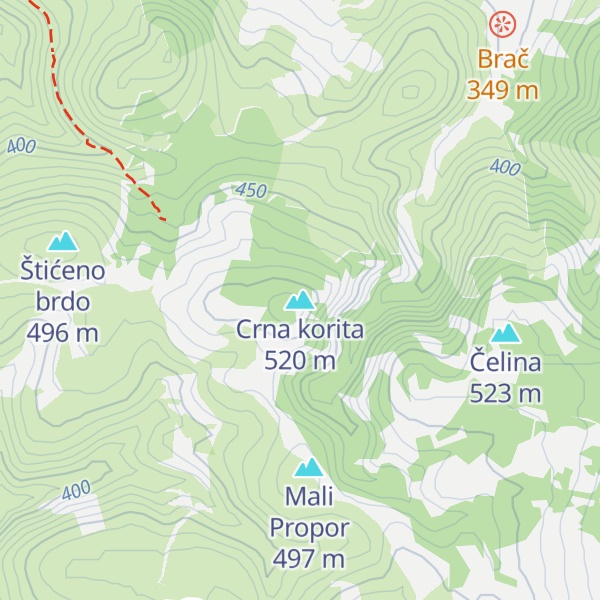 Map of Crna korita