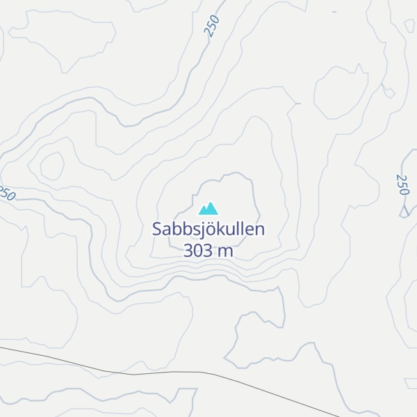 Map of Sabbsjökullen