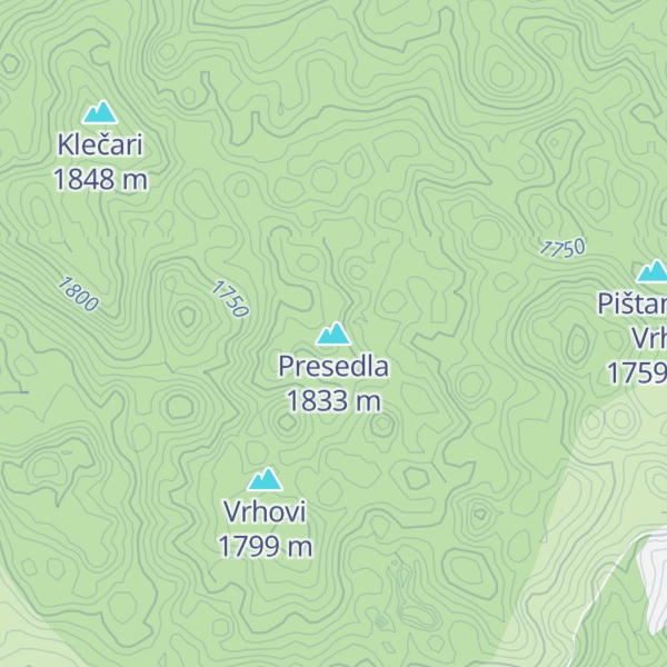 Map of Presedla