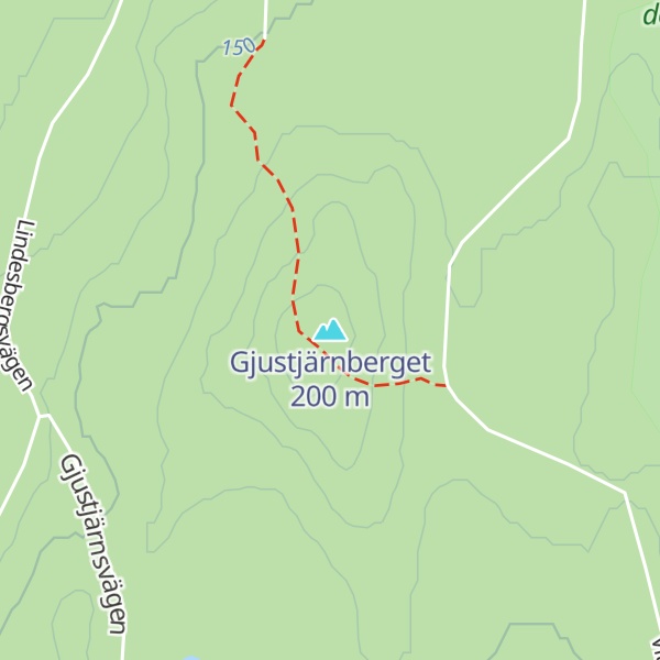 Map of Gjustjärnberget
