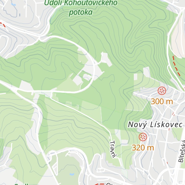 Map of Kamenný vrch