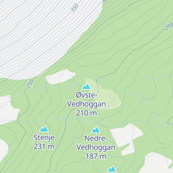 Map of Øvste-Vedhoggan