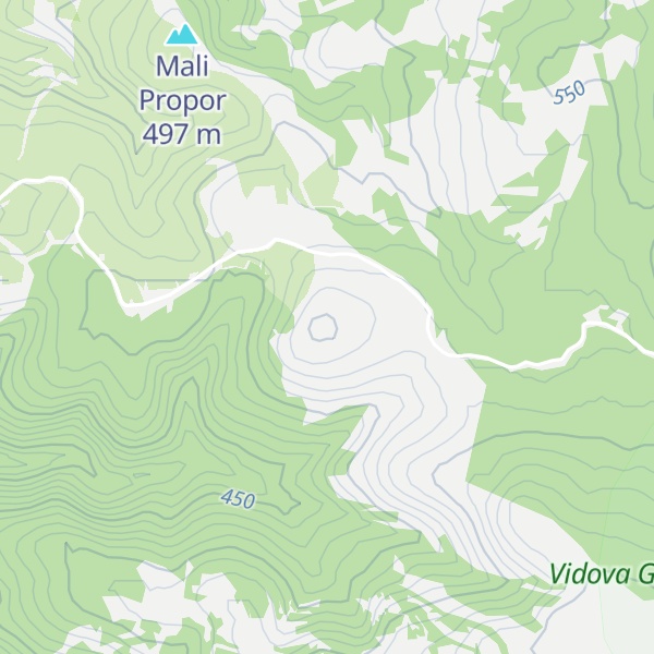 Map of Oštri Humac