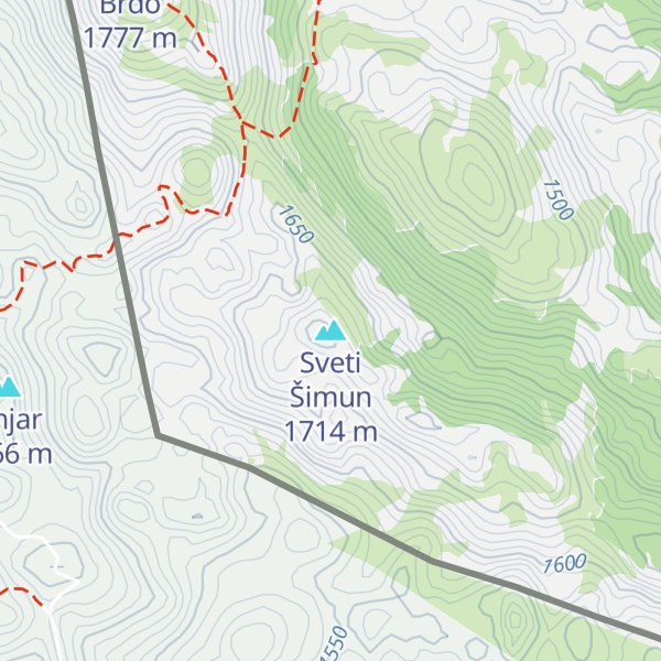 Map of Sveti Šimun