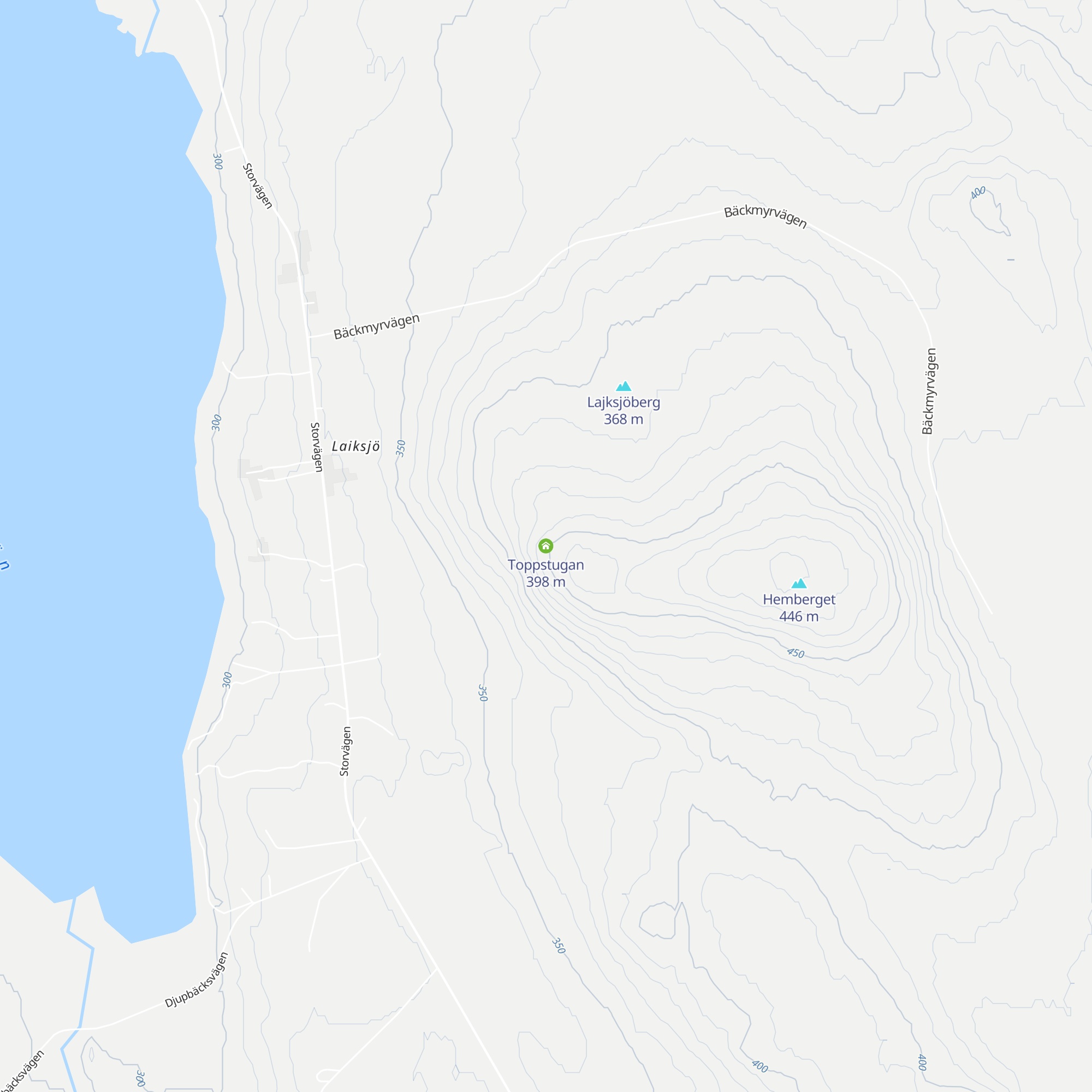 Toppstugan map