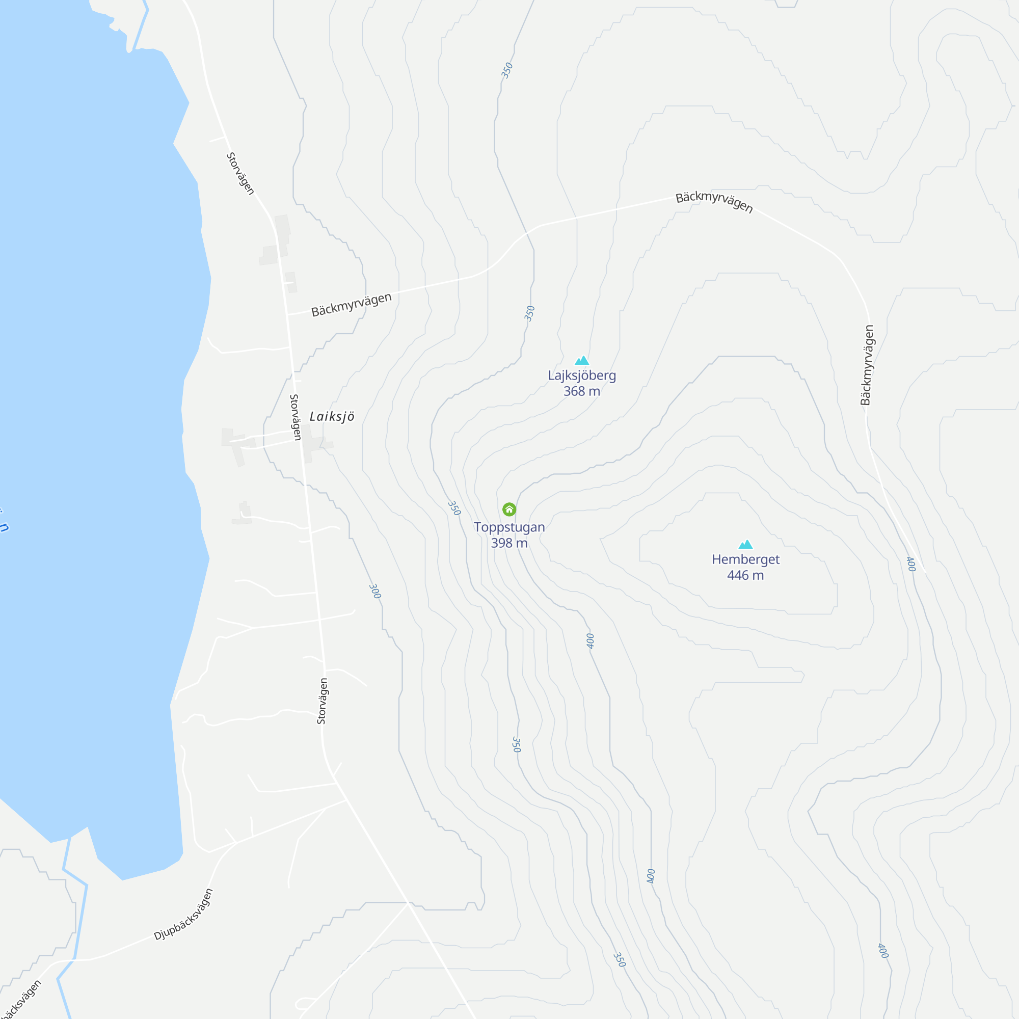 Toppstugan map