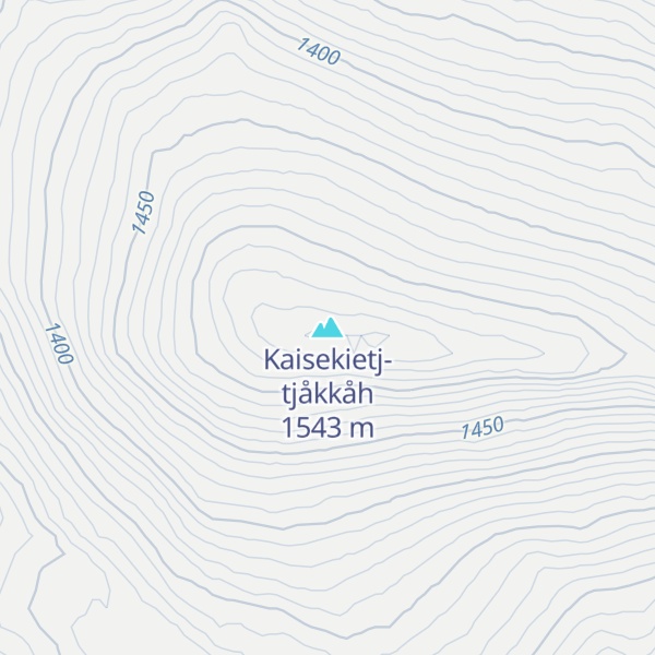 Map of Kaisekietj-tjåkkåh
