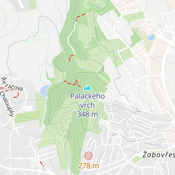 Map of Palackého vrch