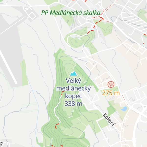 Map of Velký medlánecký kopec