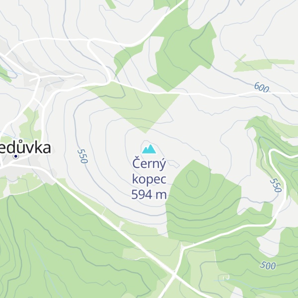 Map of Černý kopec