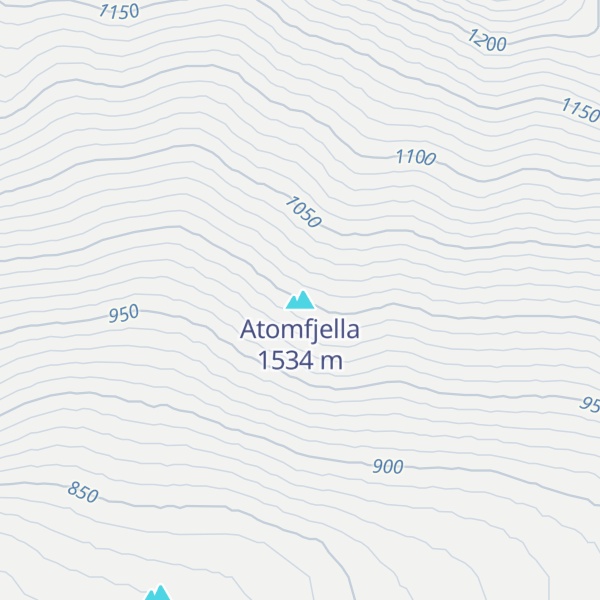 Map of Atomfjella